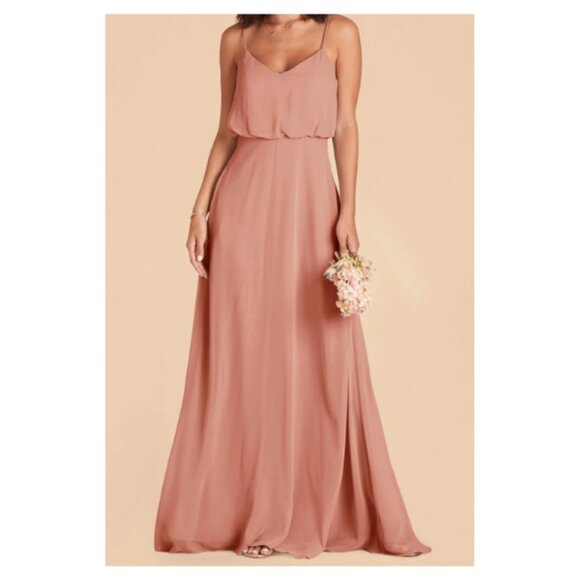 Birdy Grey Gwennie Chiffon Dress Dusty Rose Medium - Picture 1 of 6